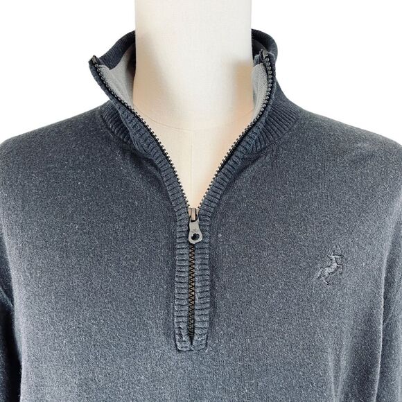 THE NORTH FACE Black Wool Blend 1/4 Zip Sweater Sz Large Long Sleeve Pullover - Picture 6 of 12